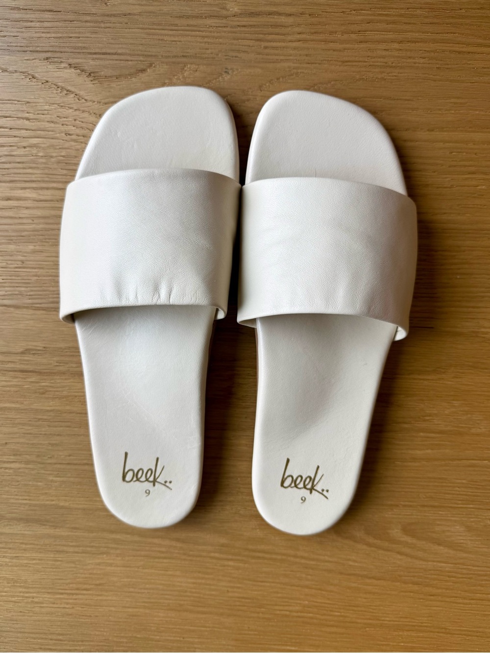 Beek: “Honeybird” Slides - in eggshell, size 9 *NEW* - Picture 6 of 9
